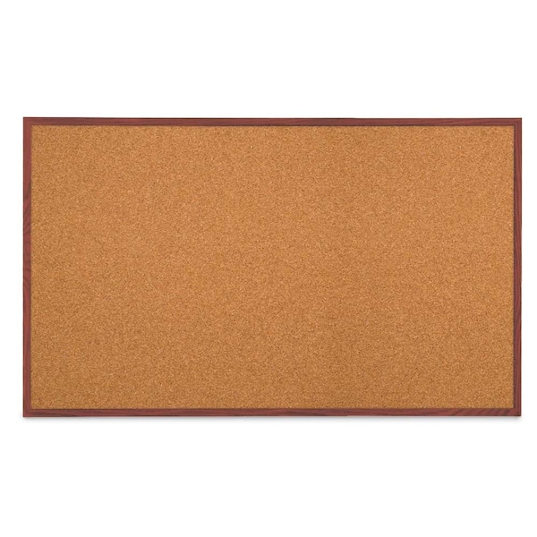 Combo Board, 48"x36", Satin Frame/Black Porcelain & Rubber